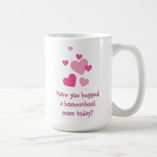 Hundar från mamma i rosa-hjärtan kaffemugg