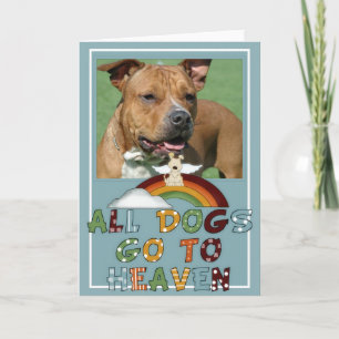 Hundar går till Heaven Photo Pet Sympathy Greeting Kort