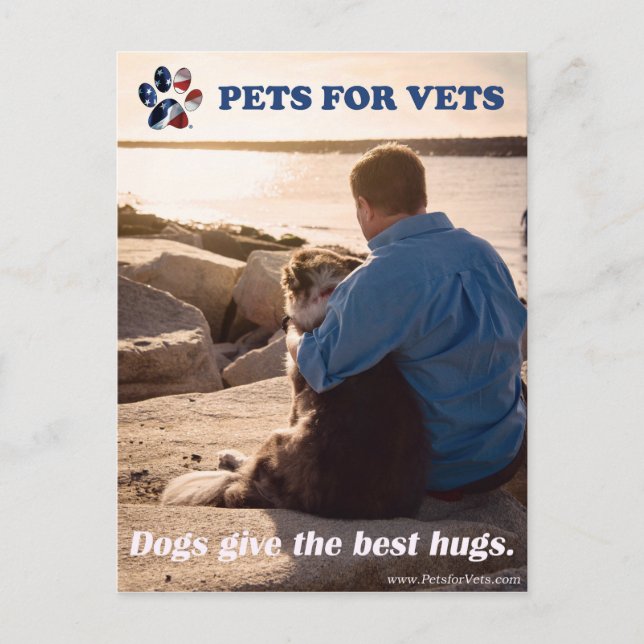 Hundar ge är de bästa krafterna. vykort (Framsida)