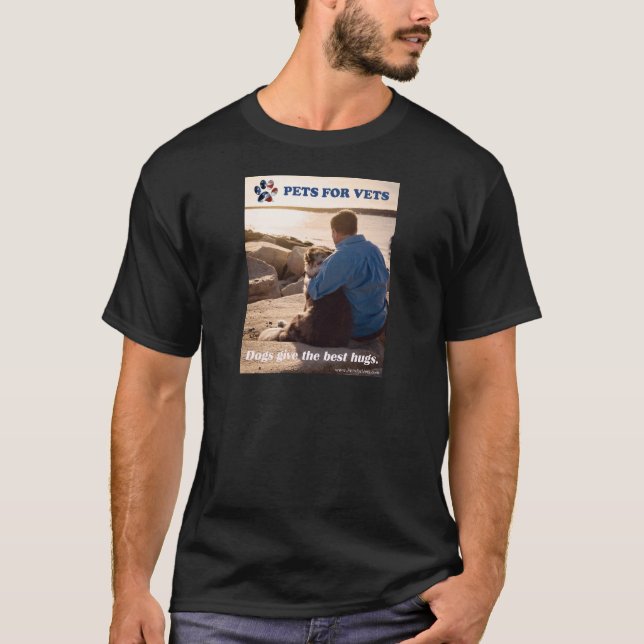 Hundar ger de bäst hugs.na t-shirt (Framsida)