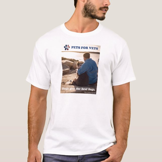 Hundar ger de bäst hugs.na t-shirt (Framsida)