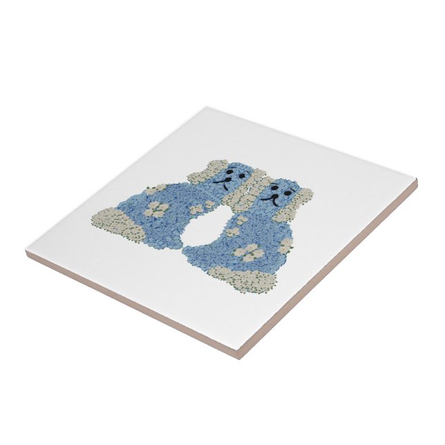 Hundar Ginger Burk Art Kakelplatta (Sidan)