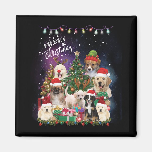 Hundar God jul Light Magnet (Framsidan)
