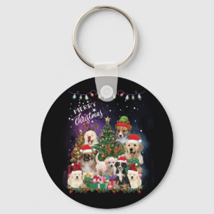 Hundar God jul Light Nyckelring