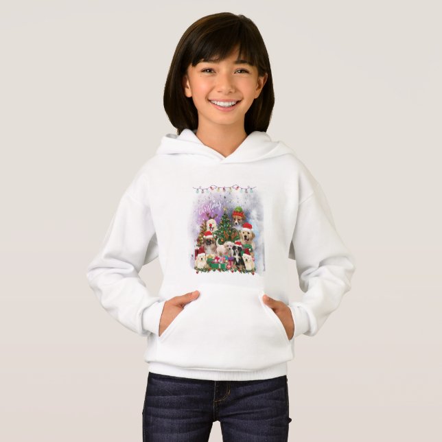hundar God jul Light T Shirt (Hel framsida)