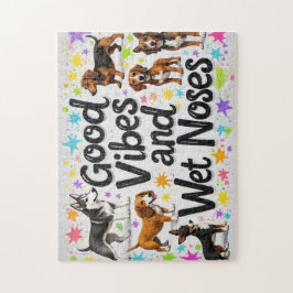 Hundar, goda vibes och Blöt är inga lekdockor Pussel