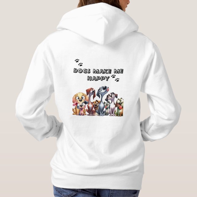 Hundar gör mig Lycklig T Shirt (Baksida)