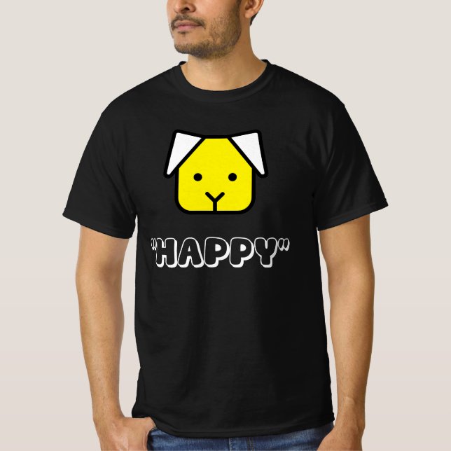 “Hundar Gör Oss Glada – Sött Hundansikte Design T Shirt (Framsida)