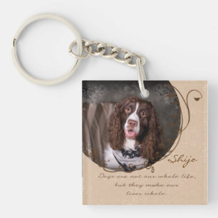 Hundar gör våra liv den hela stora Keychain mall