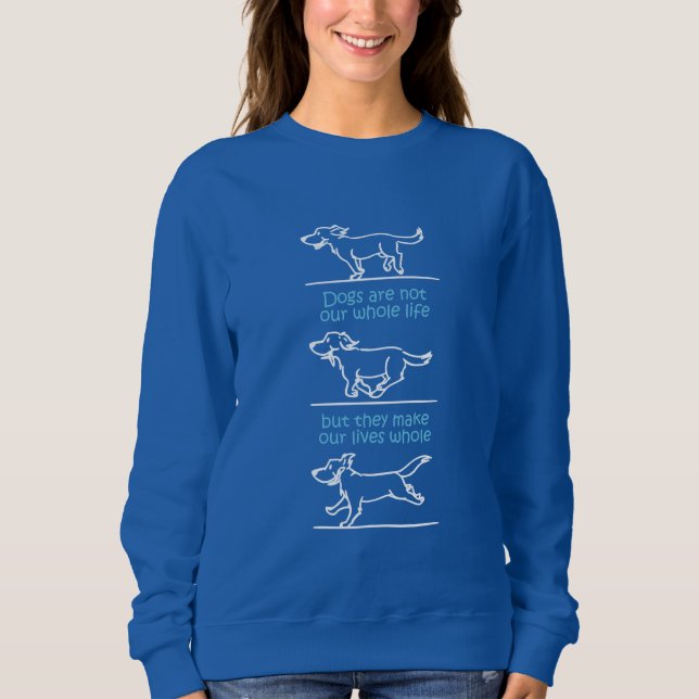 Hundar gör våra liv hela t shirt (Framsida)