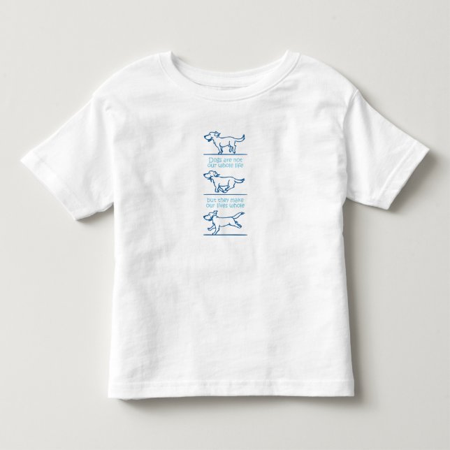 Hundar gör våra liv hela t shirt (Framsida)