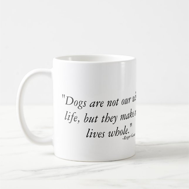 Hundar gör våra liv hela - Weimaraner Kaffemugg (Vänster)