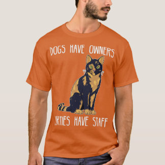 Hundar har ägarbyten med Tortie Cat Lov T Shirt