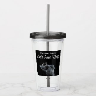 Hundar har ägare, katter har personal take away mugg