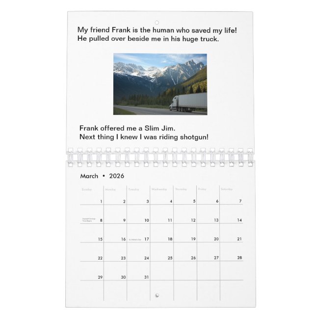 Hundar har aldrig Ge Up Storybook Calendar Kalender (Mar 2026)