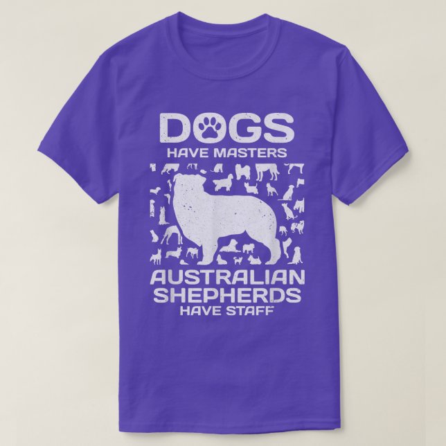 hundar har befälhavare australian shepherd med per t shirt (Design framsida)
