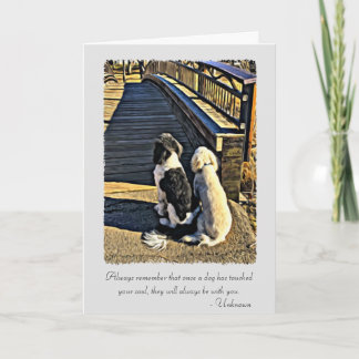 Hundar har rört ditt själ Pet Sympathy Card Kort