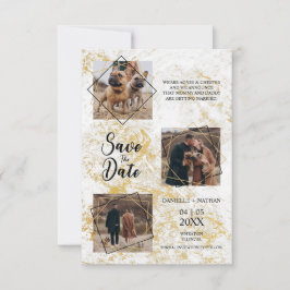 Hundar Husdjur Tre Bilder Engagerad Falsk Guld Ef