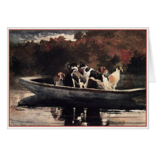 Hundar i ett fartyg av Winslow Homer Hälsningskort