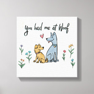 Hundar i Garden III   Du hade mig i Woof Canvastryck