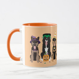 Hundar i Halloween Costumes Mugg