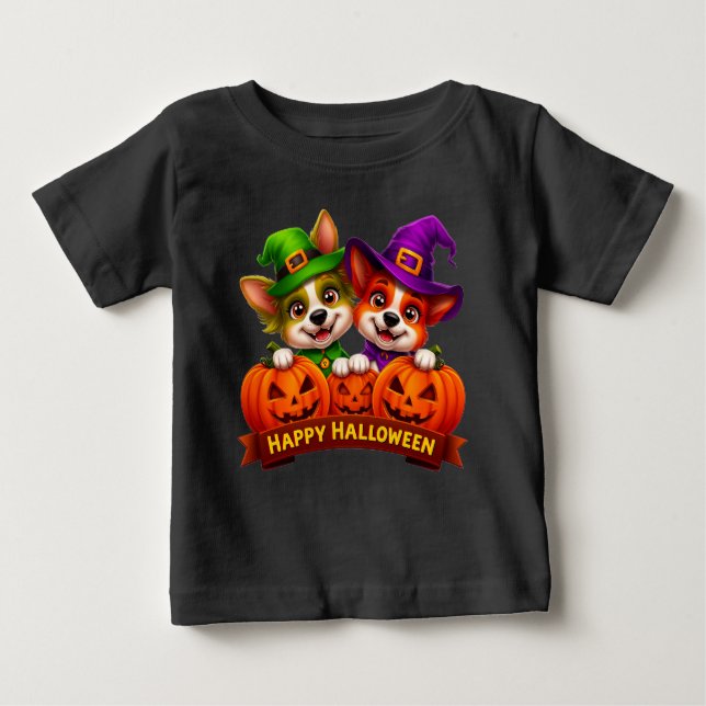 Hundar i Halloween Costumes T Shirt (Framsida)