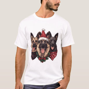 Hundar i julschepherd t shirt