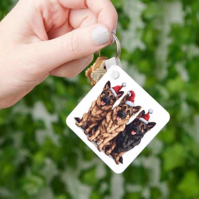 Hundar i jultomten nyckelring (Hand)