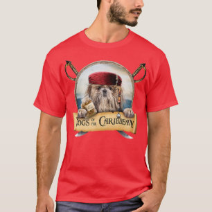 Hundar i Karibien - Cute Beige Shih Tzu Pirat T Shirt