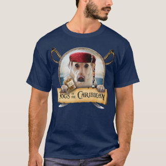 Hundar i Karibien - Cute Gult Labrador Pirat T Shirt