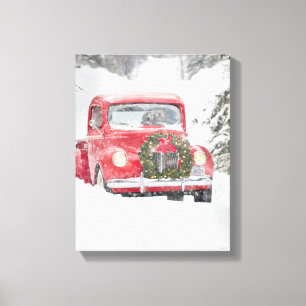 HUNDAR i LASTBIL Canvastryck