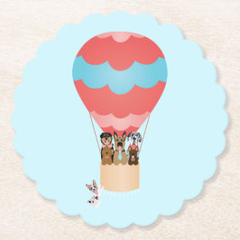 HUNDAR i LUFTBALLONG Underlägg Papper