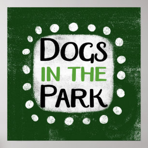 Hundar i parken Poster väggkonst