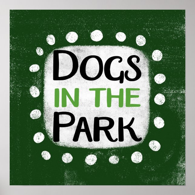 Hundar i parken Poster väggkonst (Framsidan)