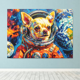 HUNDAR I RYMDEN-CHIHUAHUA CANVASTRYCK