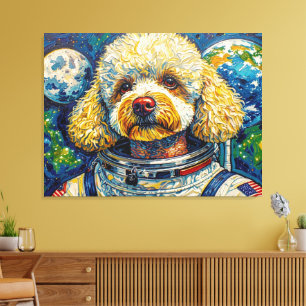 HUNDAR I RYMDEN-POODLE 16 CANVASTRYCK