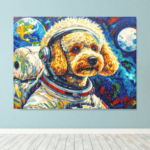 HUNDAR I RYMDEN-POODLE 24 CANVASTRYCK
