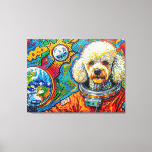 HUNDAR I RYMDEN-POODLE 5 CANVASTRYCK