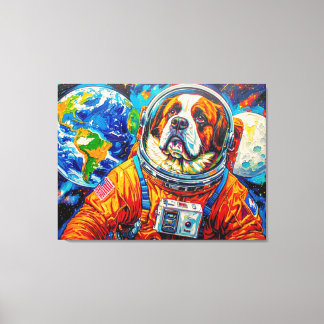 HUNDAR I RYMDEN ST BERNARD 7 CANVASTRYCK