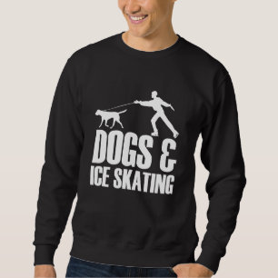 Hundar Ice Figur Skating Hundägare Ice Skater Wint Lång Ärmad Tröja