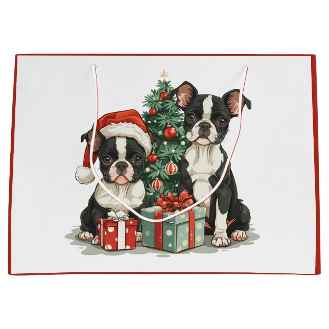 Hundar, Jul Boston Terrier (Framsidan)