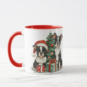 Hundar, Jul Boston Terrier Mugg