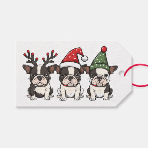 Hundar, Jul Boston Terrier Presentetikett
