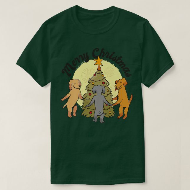Hundar Julgran dekoration Coola  tecknad topp T Shirt (Design framsida)
