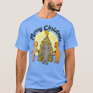 Hundar Julgran dekoration Coola tecknad topp T Shirt