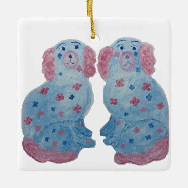 Hundar Julgransprydnad Keramik (Framsida)