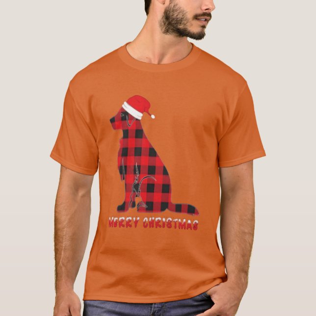 Hundar julretro t shirt (Framsida)