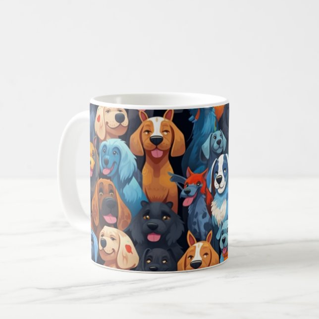 Hundar-kaffe Mugg (Framsida vänster)