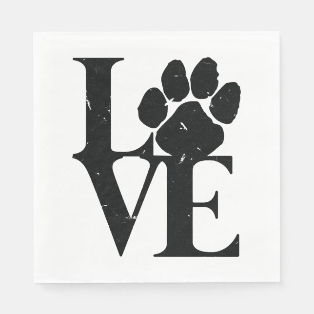 Hundar Kärlek Hundar Pappersservett (Framsidan)