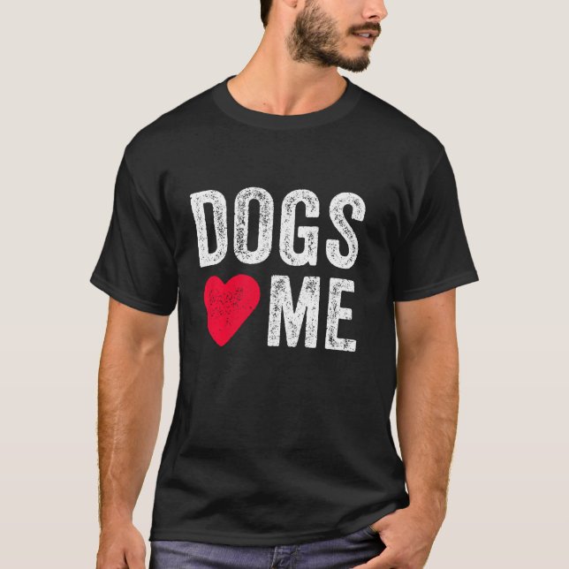 Hundar Kärlek Me Heart Pet Owner Hund Mamma Puppy  T Shirt (Framsida)